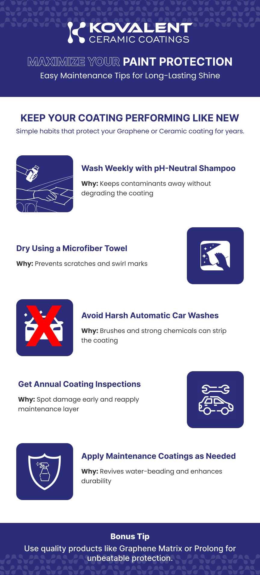 maintenance tips for long lasting coating shine