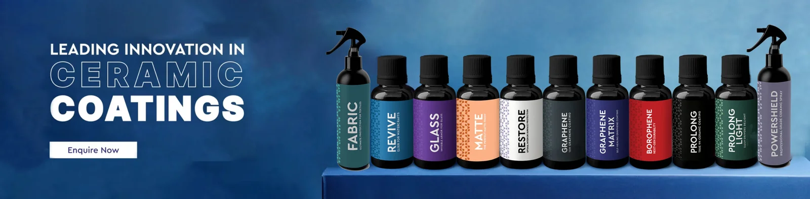 Premium ceramic coating products by Kovalent including graphene and borophene coating solutions